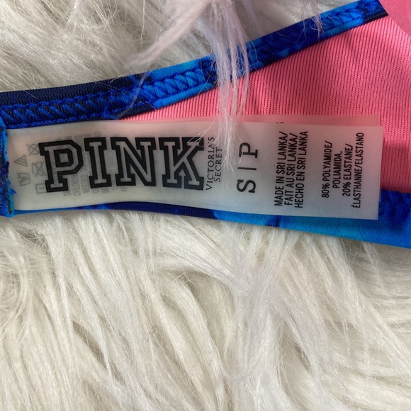 🤍🌈[ VS PINK ] Tie Dye Embroidery Cross Bikini Top - Picture 3 of 8